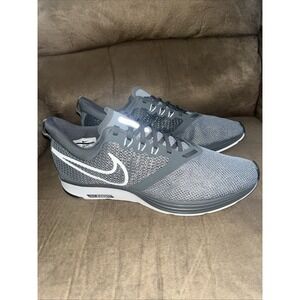 Nike Womens Zoom Strike AJ0188-002 Gray White Running Shoes Lace Up Size 10.5